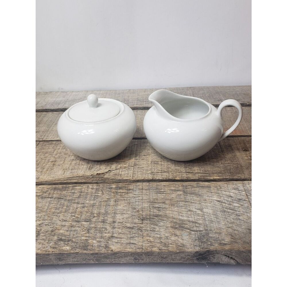 MCM SCHONWALD Germany Sugar & Creamer Set White Porcelain